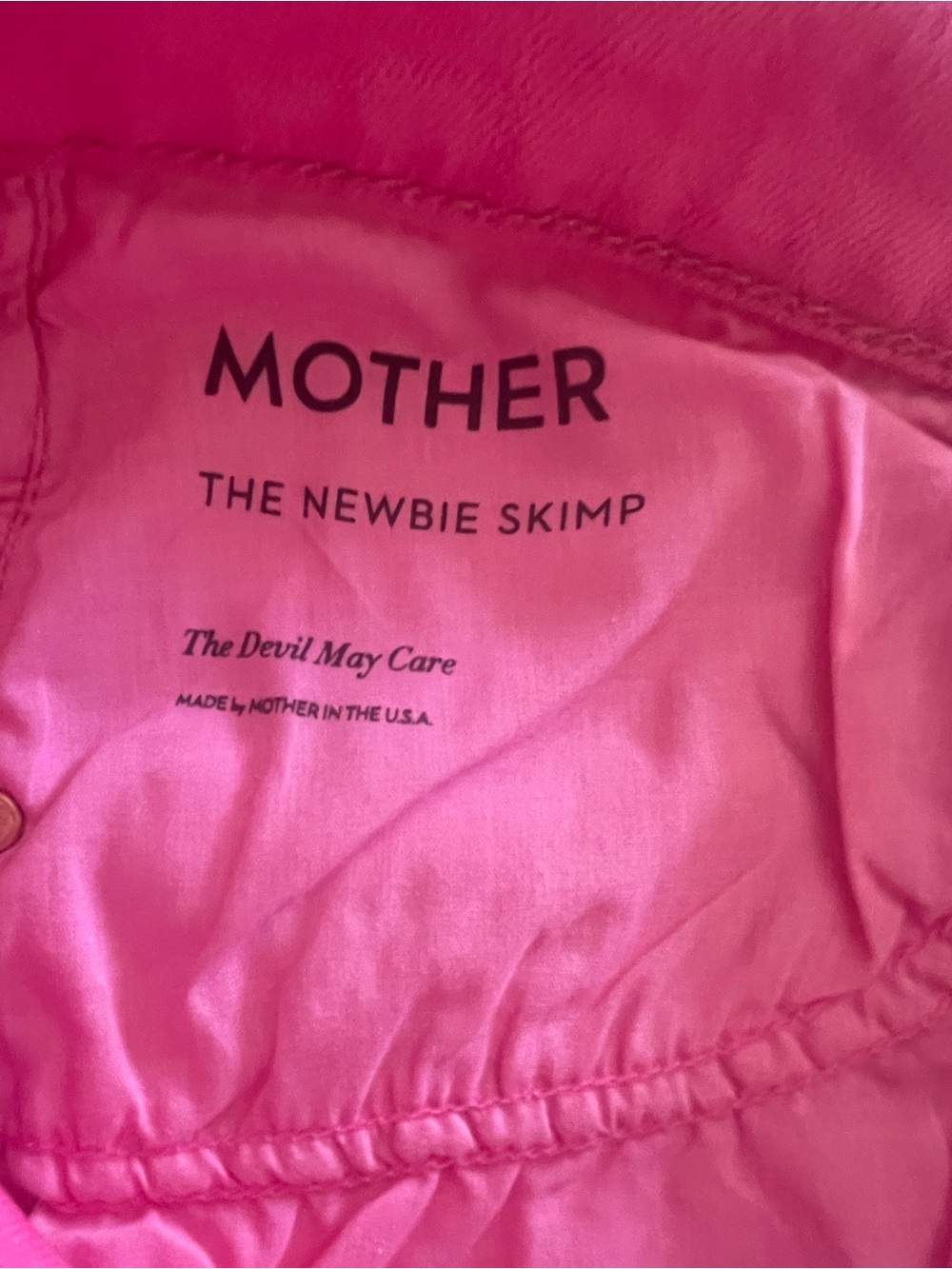 MOTHER, The Newbie Skimp, Shocking Pink